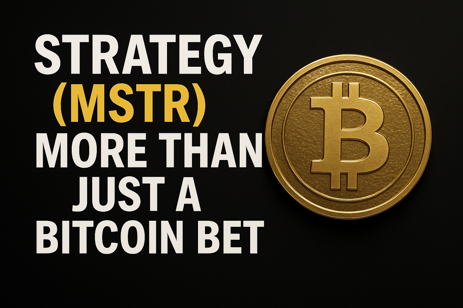 Strategy MSTR More Than Just A Bitcoin Bet